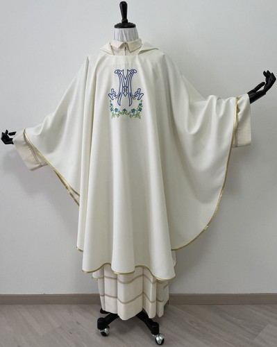 Casula bianca mariana semplice - casula,