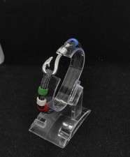 Bracciale Paracord Tricolore Italia con Amo Pesca  Nero  fatto a mano TG S M L 