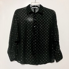Zara Sheer Polka Dot Long