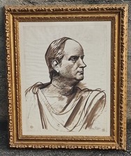 Achille Funi  ( Ferrara  1890- Appiano Gentile CO  1972) " Busto virile 1933".