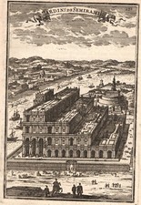 BABILONIA GIARDINI DI BABILONIA IRAQ "Jardins de Semiramis" 1683 A. MALLET