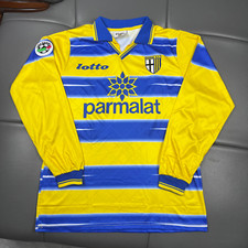 MAGLIA CALCIO RETRÒ CRESPO 9 PARMA AWAY YELLOW STAGIONE 1998/99 MANICA LUNGA