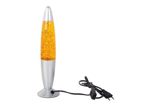 Lampada lava glitter gialla - lava,