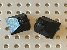 2 x LEGO Black Slope ref 3045
