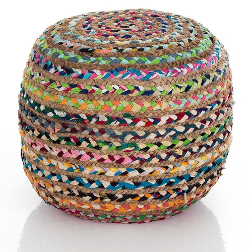 Pouf susan rivestito 100 juta - susan,