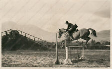 1935 Cavalleria Fantino a cavallo Salto ostacoli Foto militare