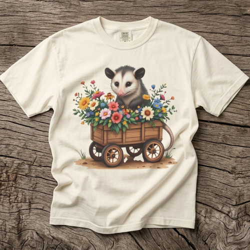 Shirt opossum flower - opossum,