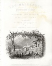 S. AMBROGIO, PRESSO SUSA , di BARTLETT, incisione su acciaio ,1836