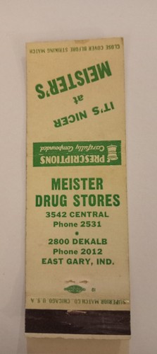 Meister drug stores east gary - meister,