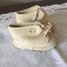 Scarpine bimba vintage anni 50 in panno Lenci taglia 8 da collezione