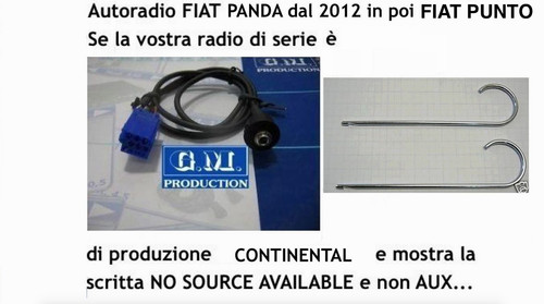Cavo aux pannello mp3 fiat - pannello,
