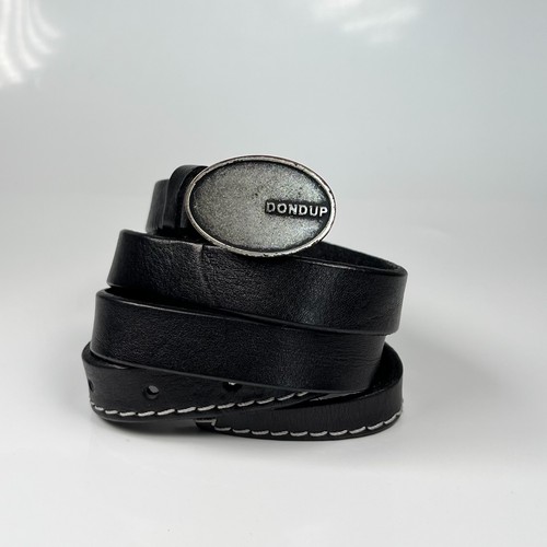 Cintura dondup pelle nera - dondup,