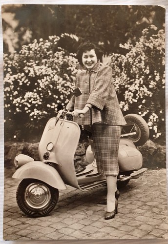 Cartolina vespa scooter - cartolina,