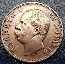 REGNO UMBERTO I 10 CENTESIMI 1893 ROMA,NC,CU 9,81 GRAMMI, CONS. COME DA' FOTO