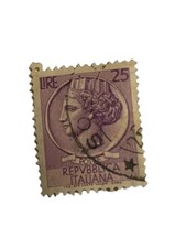 Italia, 25 Lire, Francobollo