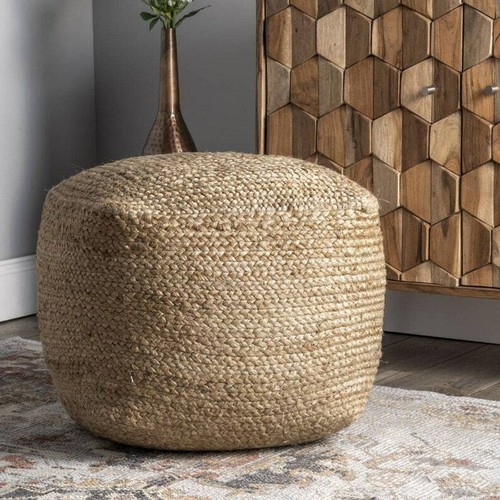 Copri pouf iuta naturale - iuta,
