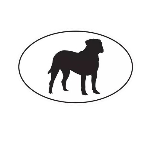 Adesivo bullmastiff euro ovale - bullmastiff,