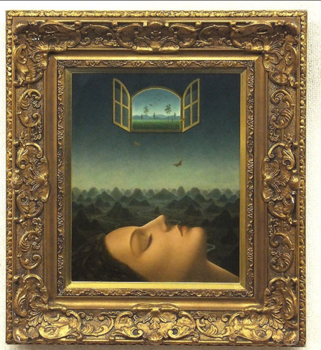 Quadro tempera simbolista - a,