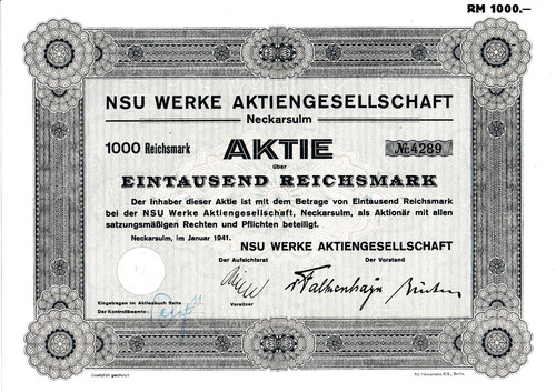 Nsu werk neckarsulm azione - ag,