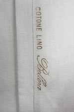 Tessuto misto lino bellora  per lenzuola h.240 trama cotone e lino bianco al mt