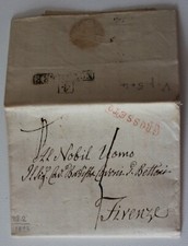 1823 TOSCANA lettera GROSSETO-FIRENZE a Cavaliere CORSINI su BESTIAME+ROSSO-150