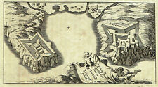SAVONA LIGURIA - 1702 T. FRITSCHEN Stampa Antica Pianta Mappa ORIGINALE