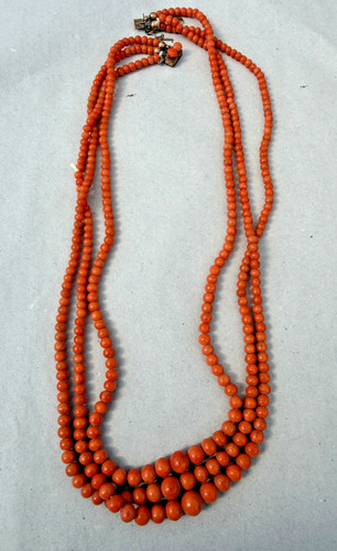 Collana corallo antico - collana,