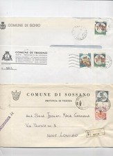 VICENZA PROVINCIA - 3 BUSTE  CON STEMMA COMUNE - TEMATICA COMUNI D'ITALIA
