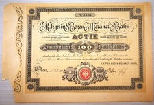 Rara azione 100 gulden anno - 100,