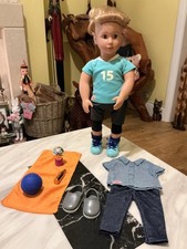 Bambola Our Generation delux Vollyball Johnny - set completo e vestito extra "VGC"