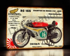 Plaque métal  Honda RC 166 -