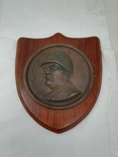 Placca Benito Mussolini Duce Fascismo WWII Bronze Plaque Fascism World War 2