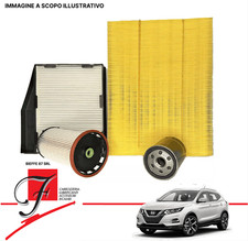 KIT 3 FILTRI (ARIA-OLIO-ABITACOLO) NISSAN QASHQAI J11 1.5 DCI 81KW 110CV  2013- 