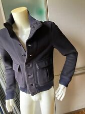 Cappotto Corto Caban Giubbetto PIOMBO Navy Lana  TG.50 RRP € 599,00