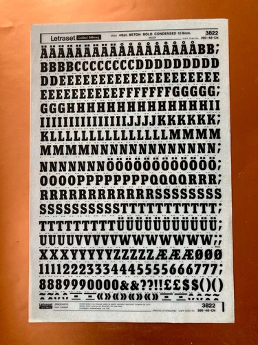 Letraset 3822 calcestruzzo - 3822,