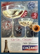 Rara Pubblicita’ CINZANO ASTI Spumante del 1959