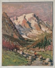 Mario Fumia ( Torino 1931-2013) "La Grande Jorasses, Val Ferret" Valle d'Aosta. 