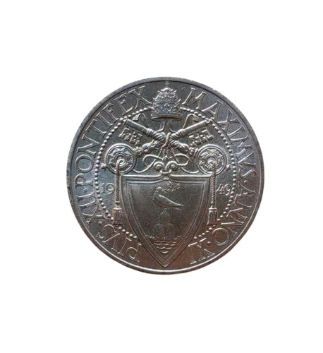 Moneta lire 1949 papa - moneta,