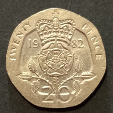 REGNO UNITO 20 PENCE 1982 1983