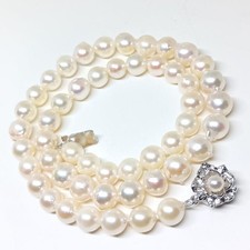 Collana lunga perle Akoya 8 mm