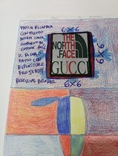 Patch The North Face Gucci Ricamato Con Tessuto Denim 