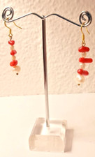 LOTTO di 5 pz Piccolo Espositore x orecchini argentato Base di Plexiglass NUOVO