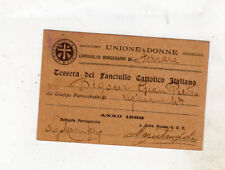 Tessera Unione Donne Italiane  VIGARANO MAINARDA FERRARA  1988