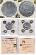 REPUBBLICA ITALIANA 5 lire 1954 FDC PERIZIATA