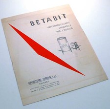 IDROBITUME ZABBAN BOLOGNA BETABT IMPERMEABILIZZANTE DEPLIANT ANNI '50 L1362S16