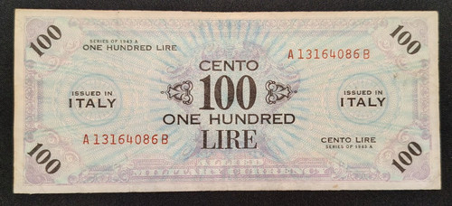 100 lire 1943 bilingue - 100,