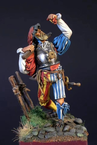 Modellino resina mercenario - modellino,