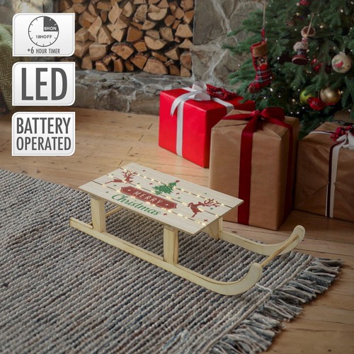 Slitta decorativa legno - legno, 60