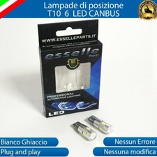 COPPIA LAMPADE T10 6 LED LUCI DI POSIZIONE PIAGGIO BEVERLY 400 2006-2010 I.E.