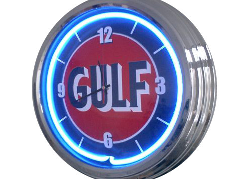 0249 gulf orologio neon - -,